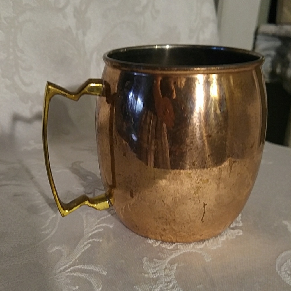 Copper Mug w Brass Handle